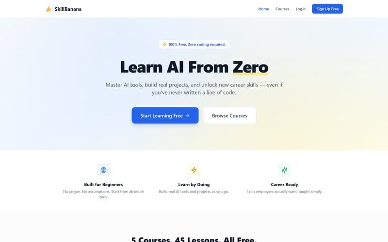 SkillBanana course platform